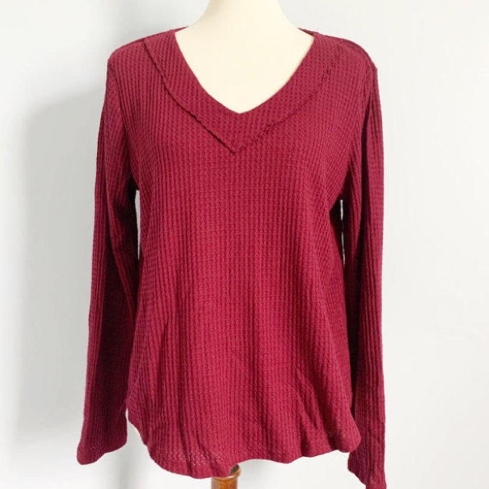 long sleeve knit v neck